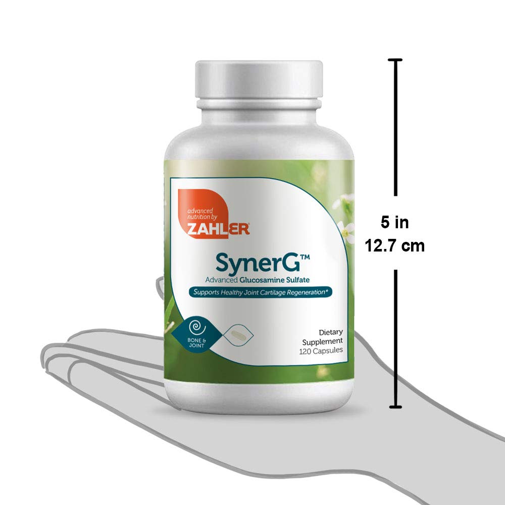 Zahler SynerG, Advanced Glucosamine Sulfate Joint Supplement with MSM, Builds Healthy Joint