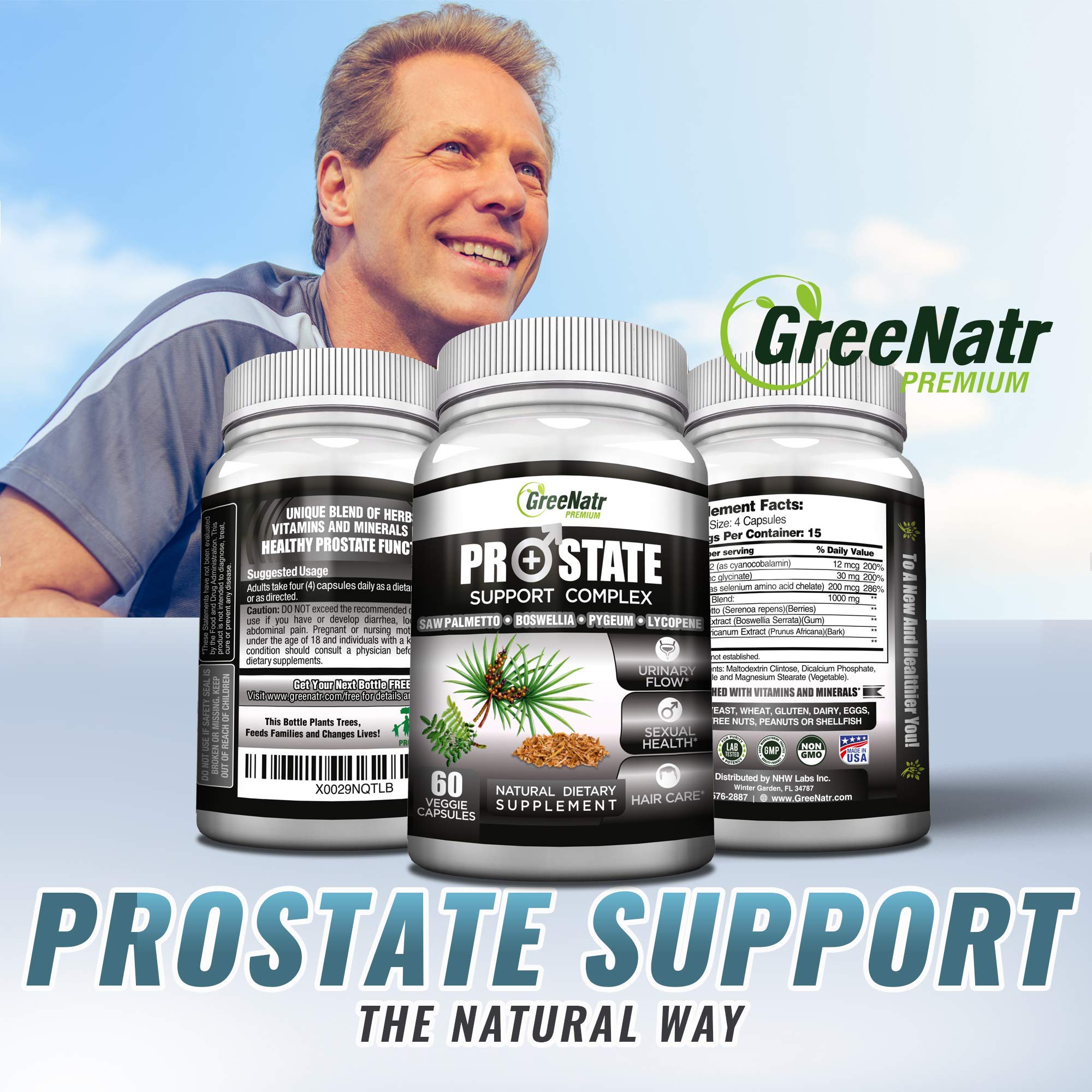 Natural Prostate Supplements for Men Supports Better Urinary Flow to